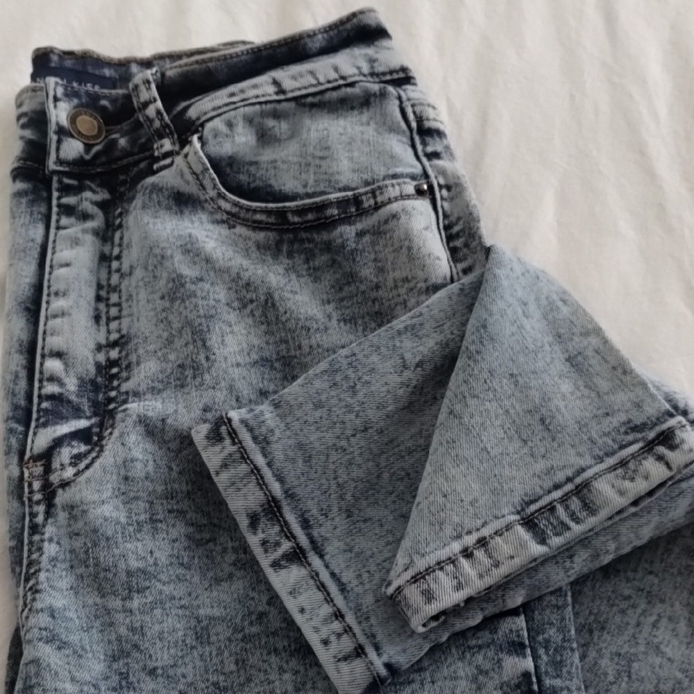 Angel Kiss Ankle Skinny High Rise Light Blue Stonewash Denim Jeans Pants